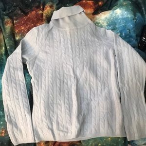 Baby blue cashmere turtleneck